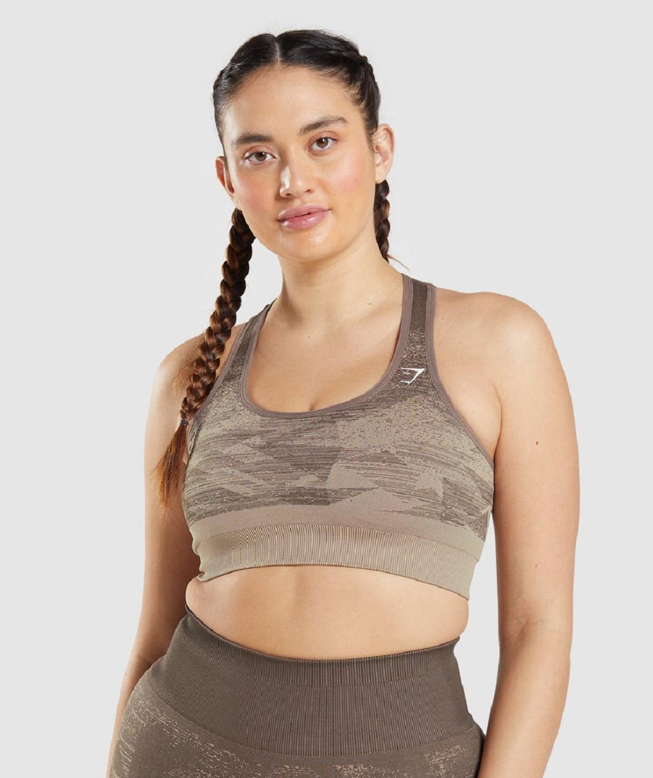 Gymshark Adapt Ombre Seamless Ženske Sportski Grudnjak Smeđe | HR 3339JPQ